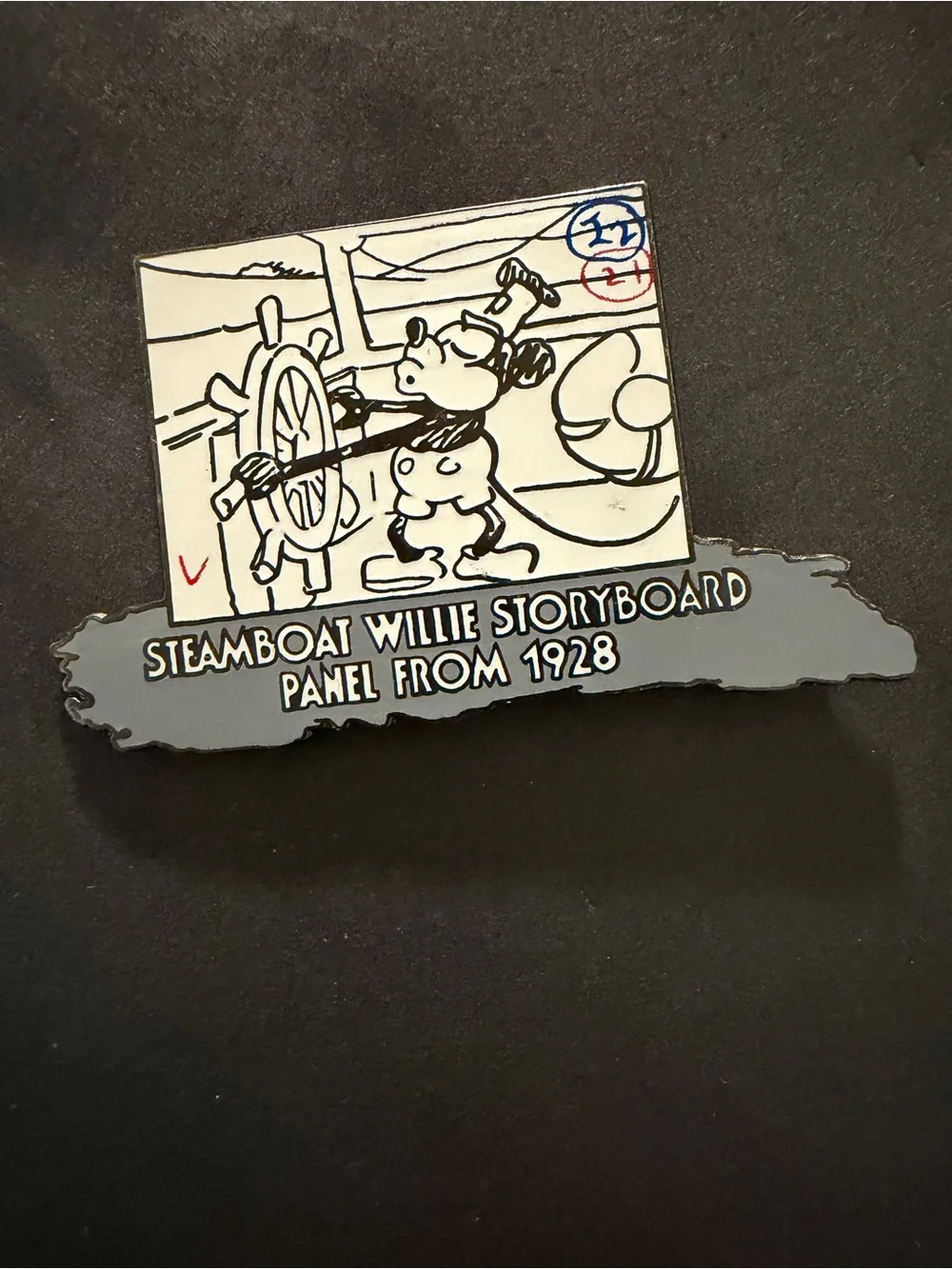 Walt Disney Steamboat Willie Storyboard Panel LE 1928 100 Years Of Magic Pin